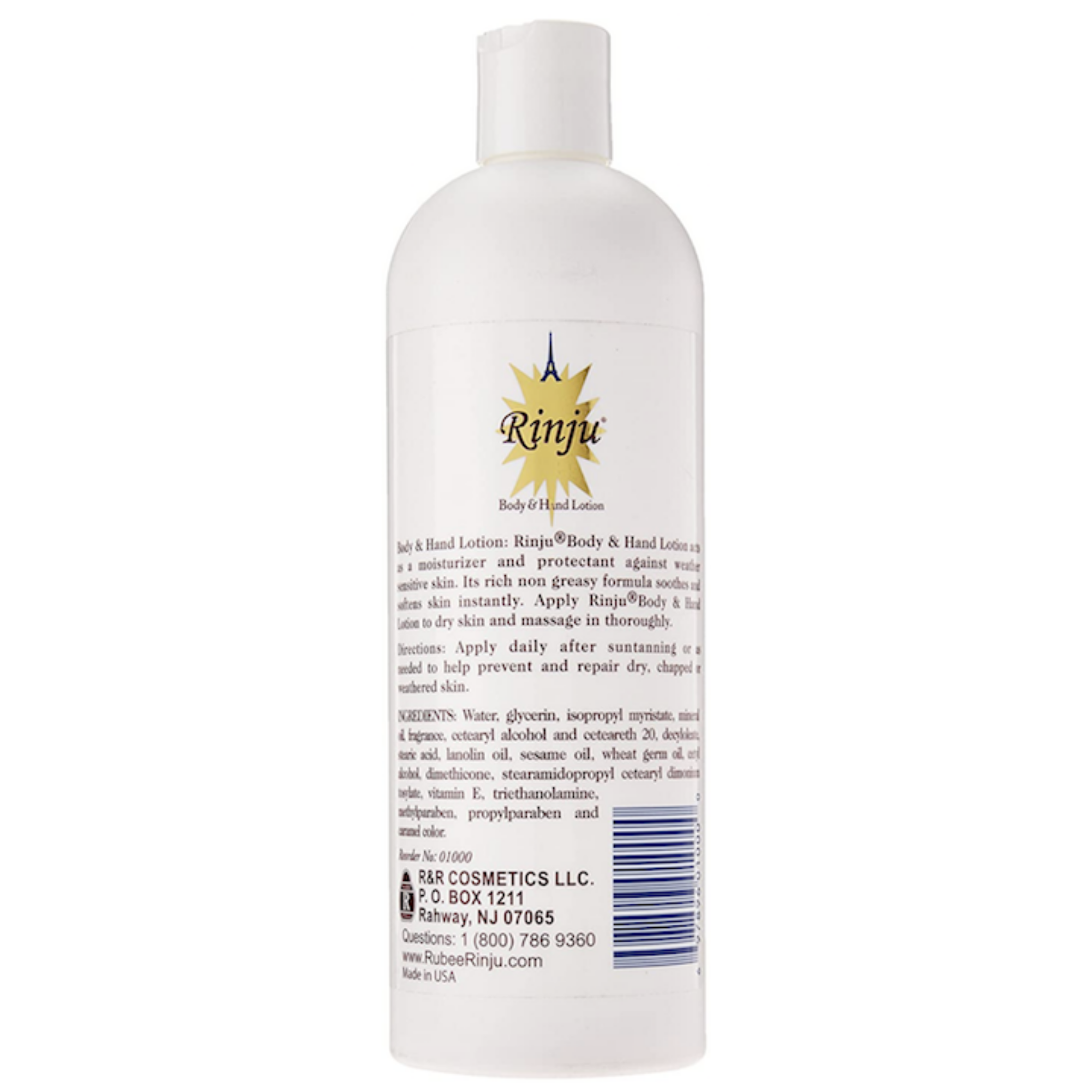 Rinju Body & Hand Lotion with Vitamin E 16oz