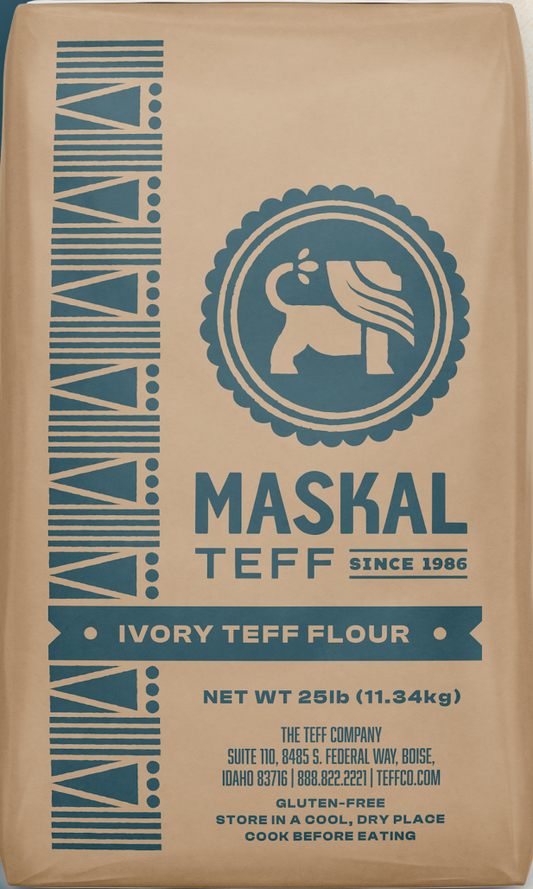 Maskal Ivory Teff Flour መስቀል ነጭ ጤፍ ዱቄት 25lb