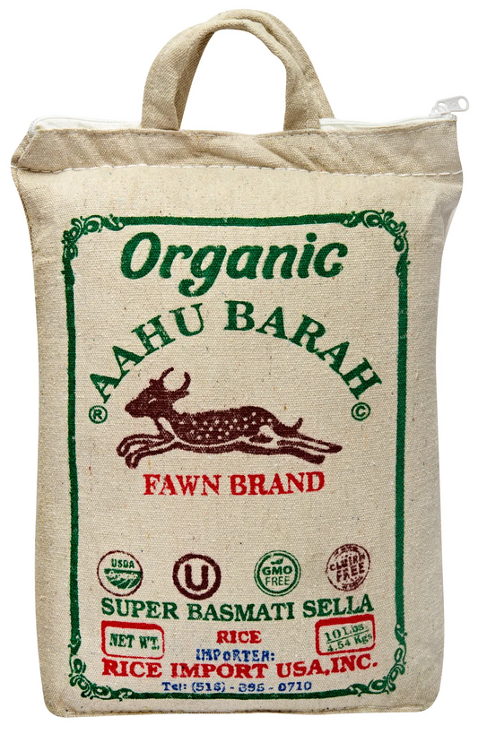 Organic Aahu Barah Super Basmati Sella Rice 10lbs