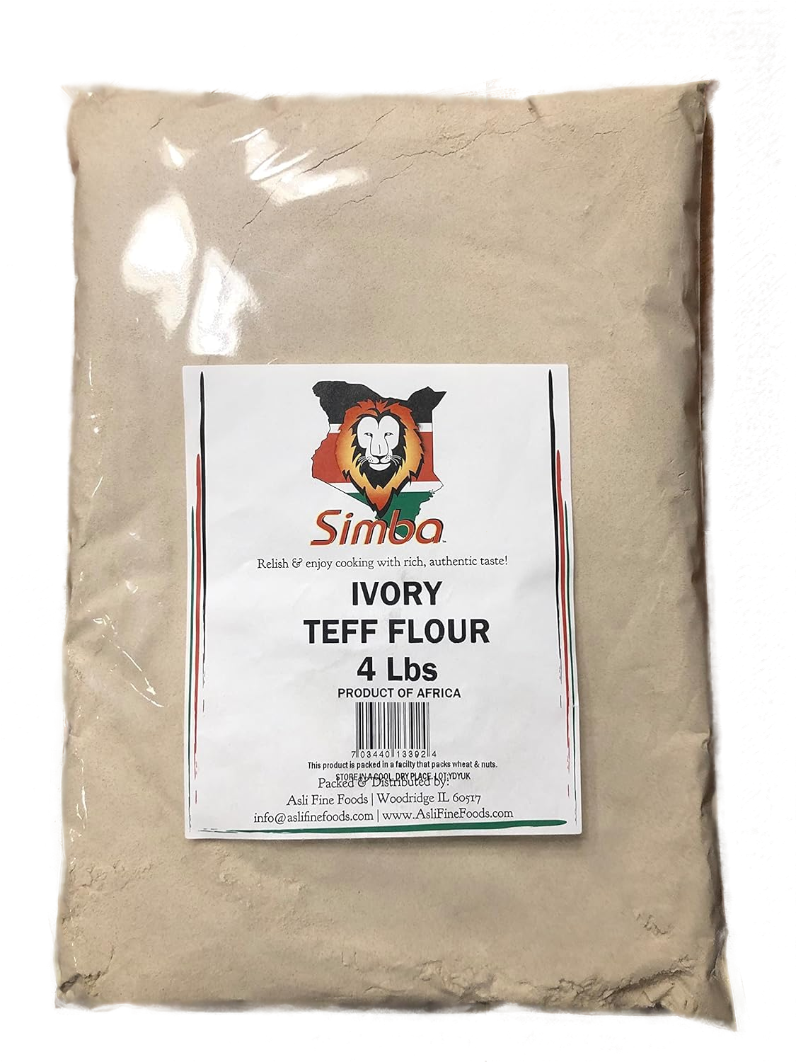 Simba Ivory Teff Flour ጤፍ ዱቄት 4lbs