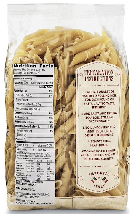 MM Italy Penne Rigate Macaroni 1lb