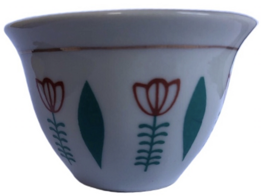 12 pcs Ethio Traditional Green Leaf Coffee cups ፍንጃል 