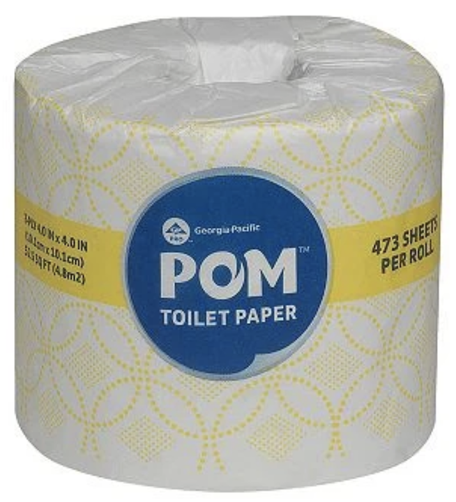 Pom Toilet Paper 473 sheets per roll