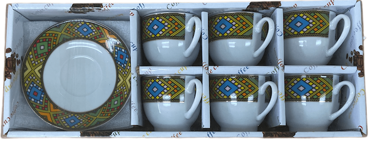 12 pcs Telet Coffee Cups & Saucers w/handle