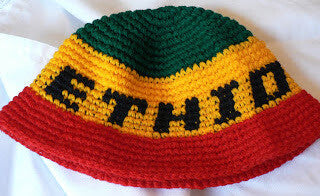  Ethio flag color knit bucket hat 