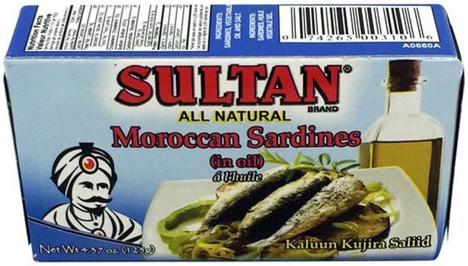 Sultan All Natural Moroccan Sardines in oil 4.37oz