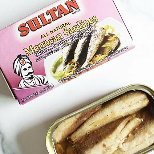 Sultan All Natural Moroccan Moroccan sardine boneless skinless in olive Oil 4.37oz