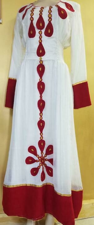 Red Jano Embroidery Qemis Dress Clothes