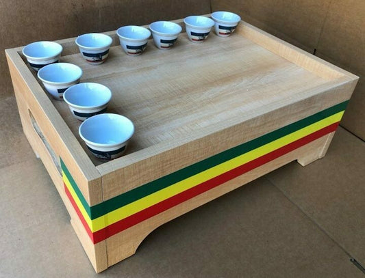 Light Color Wood Ethio Stripe Coffee Rekebot​