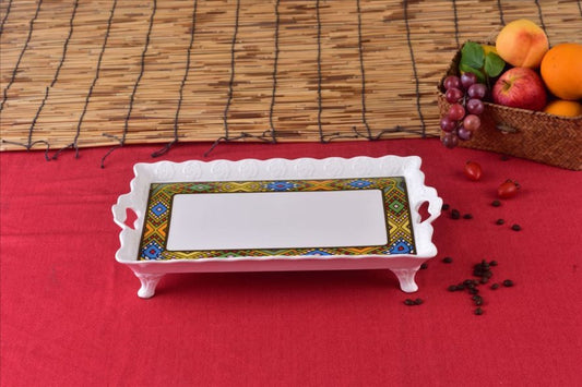 Tray with Foot Tlet Decor
