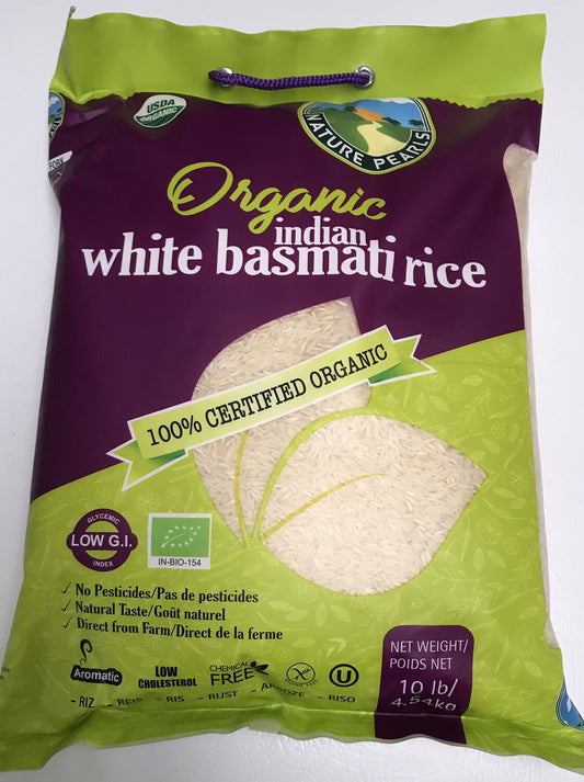Nature Pearls organic white basmati rice
