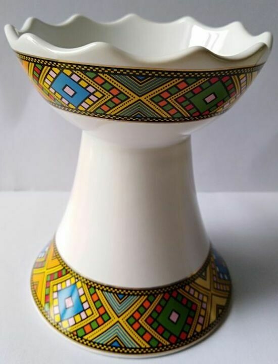 Ceramic Etan Machesha Tlet Incense burner ሴራሚክ እጣን ማጨሻ ጥለት