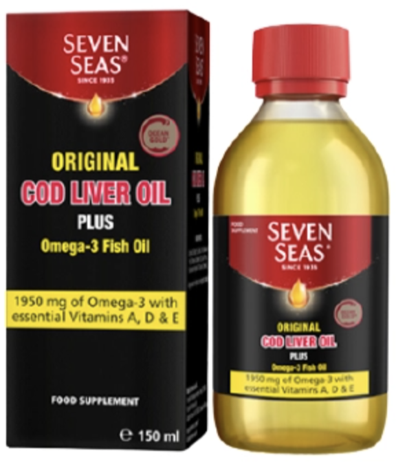 Cod Liver Oil plus Omega-3 Fish oil 150 ml