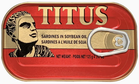 Titus sardines in Soybean oil 125g