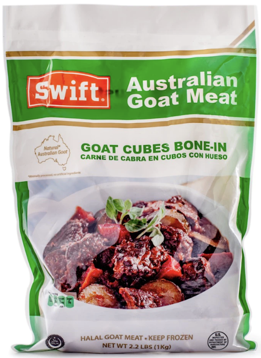 Swift Australian Goat Cubes Bone-in frozen