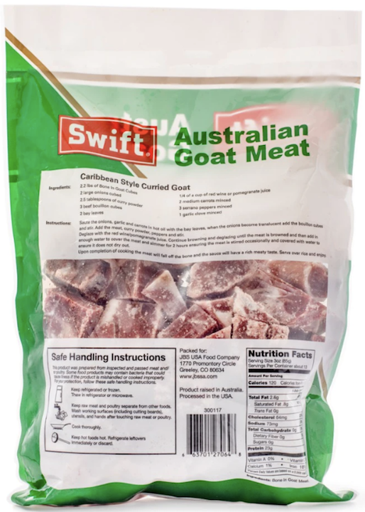 Swift Australian Goat Cubes Bone-in frozen