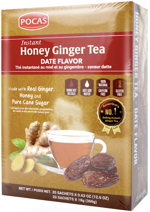 ​Pocas instant Honey Ginger tea Date Flavor