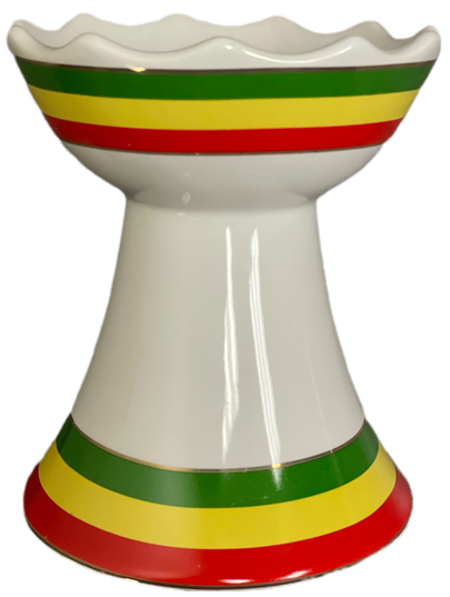 Ceramic Etan Machesha Gum incense burner Ethiopian Flag