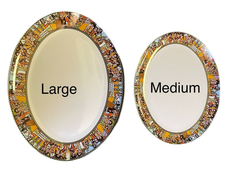 Oval Mica Plate Saba Decor 16"