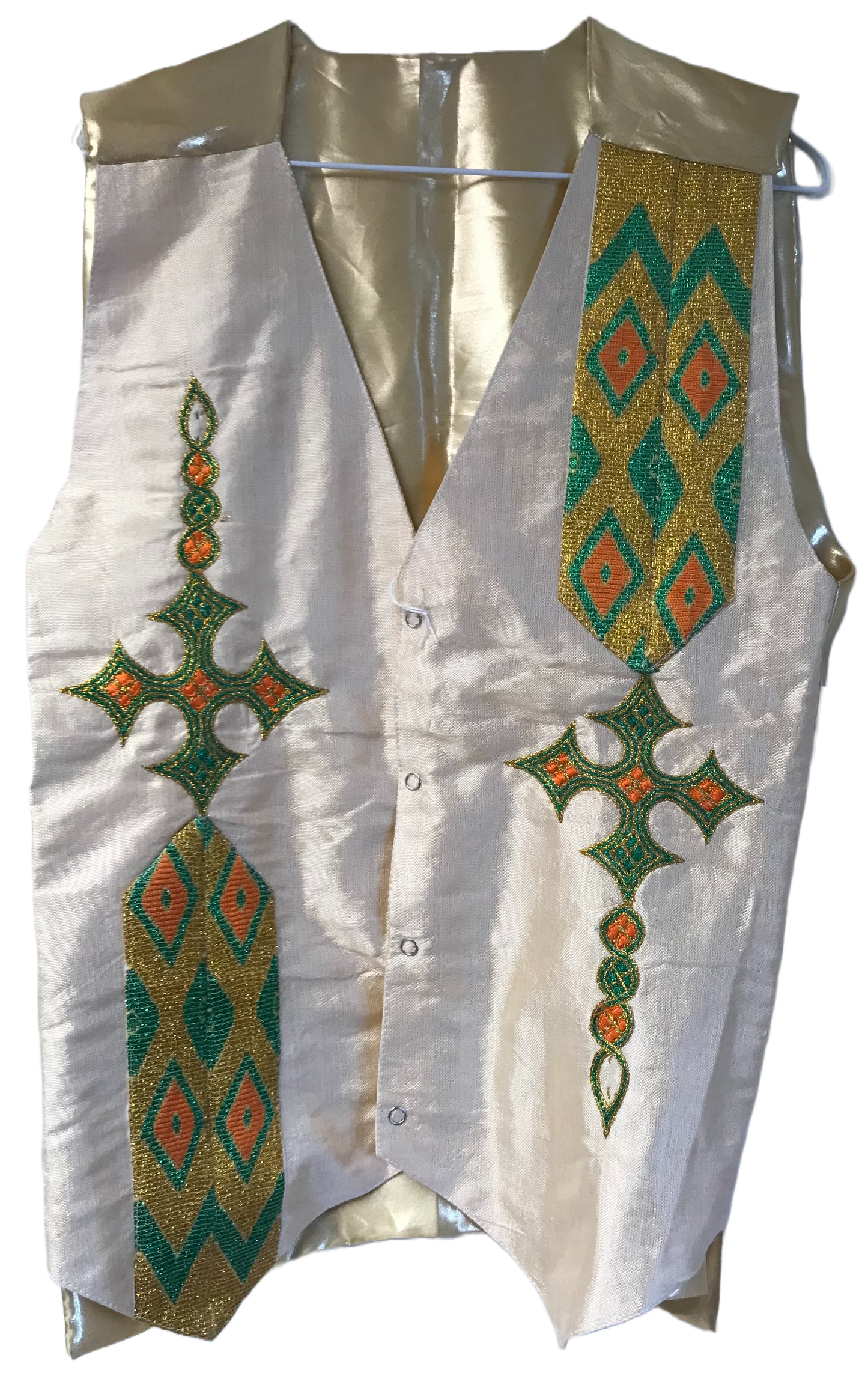 Ethiopian Traditional Woven Embroidery Vest Sederya Cloth ሰደርያ